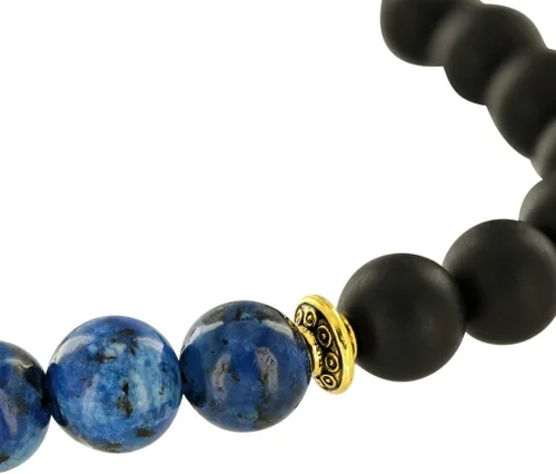 Miniatura 4 de Believe London Pulsera de piedra de ónix y lapislázuli en caja de regalo fuerte elástico sanación hombres mujeres piedras preciosas preciosas