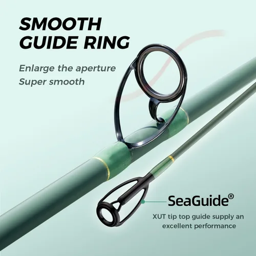 Miniatura 2 de Fibra de carbono Surf Rod Saltwater Surf Spinning caña de pescar con Seaguide Reel Seat