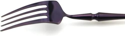 Miniatura 9 de JASHII Juego de cubiertos de acero inoxidable de 6 piezas, servicio para 1 juego de vajilla de cocina, elegante juego de vajilla morada, cuchillo, 6