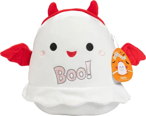 Squishmallows Melfy The Ghost original de 10 pulgadas – Peluche oficial de Jazwares – Almohada coleccionable suave y blanda – Regalo para niños,