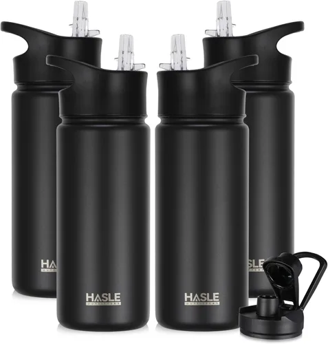 Miniatura 11 de HASLE OUTFITTERS Botella de agua aislada de 16 onzas para niños, botella de agua de acero inoxidable de doble pared al vacío, a prueba de fugas