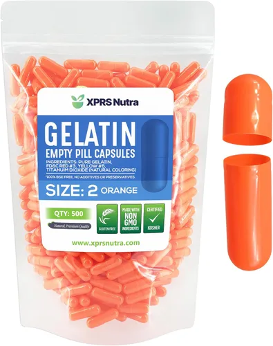 Miniatura 24 de XPRS Nutra Cápsulas vacías de tamaño 2 – 100 cápsulas vacías de gelatina – Pastillas de relleno de cápsulas de bricolaje – Cápsulas de gel de Multi