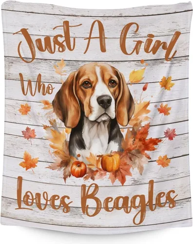 Miniatura 19 de Manta personalizada con nombre Beagle, suave, mullida y cálida, manta de 50 x 60 pulgadas, para cama, sofá, blanco, bonito regalo para niñas y niños