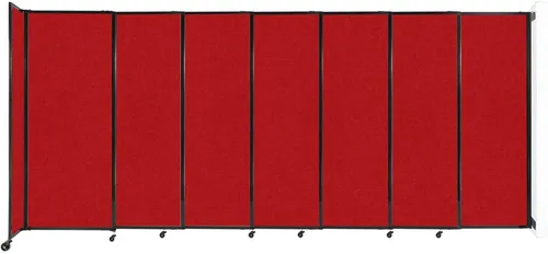 Miniatura 20 de Divisor de habitación de pared recta deslizante montado en la pared Anchos ajustables Ruedas de bloqueo Separador de habitación Paneles