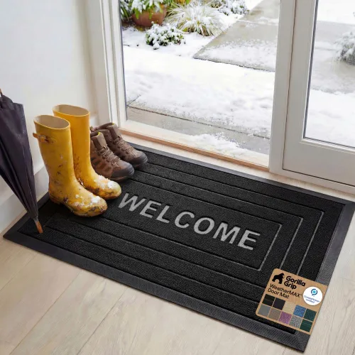 Miniatura 94 de Gorilla Grip - Tapete WeatherMax todoterreno 100% impermeable, caucho natural, resistente a manchas y decoloración, perfil bajo, interior y Grafito