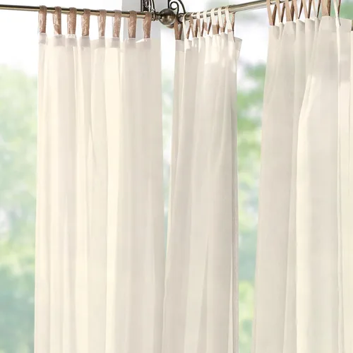 Miniatura 9 de Elrene Home Fashions Darien - Panel de cortina transparente para interiores y exteriores, resistente a la intemperie, con lengüetas, para porche