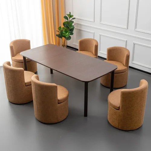 Miniatura 10 de Juego de 2 sillas de comedor con ruedas de piel sintética, modernas tapizadas para cocina y comedor, cómodas sillas decorativas, para dormitorio