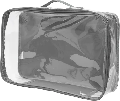 Cubo grande transparente de embalaje de viaje/Organizador de PVC transparente para maleta/Bolsa multiusos con asa/Protección de almacenamiento para