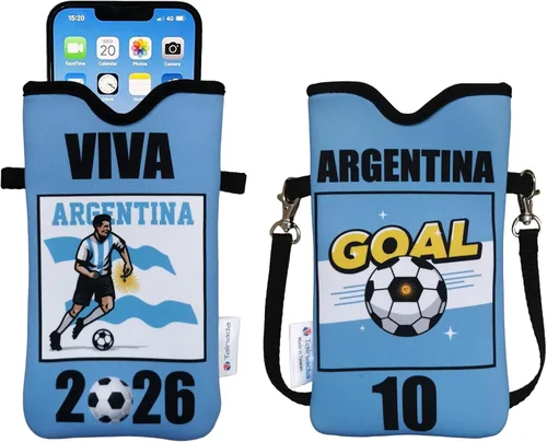Miniatura 47 de Tainada Funda Estuche Bolsa de Neopreno para Teléfono para Hombres y Mujeres con Correa Cruzada/Cordón para el Cuello para iPhone 17/16/15 Pro Max