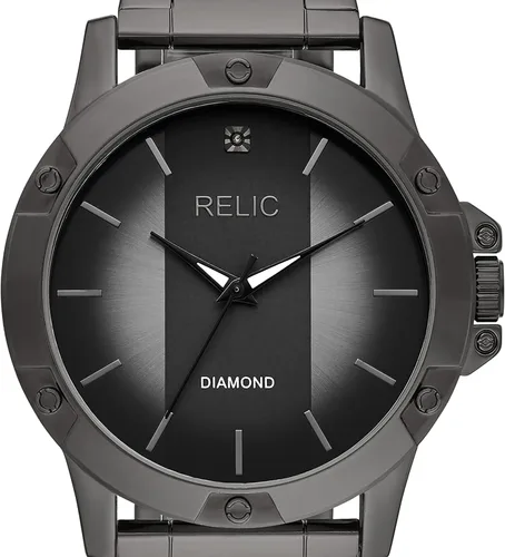 Miniatura 4 de Relic by Fossil - Reloj de vestir Rylan para hombre de cuarzo de acero inoxidable con detalle de diamante