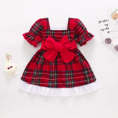 Miniatura 2 de Vestido de Navidad para bebé niña, vestido rojo de princesa de Papá Noel, vestido rojo festivo, vestido de fiesta de Año Nuevo