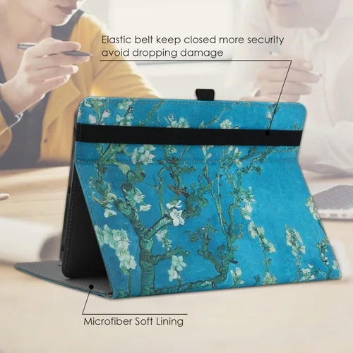 Miniatura 6 de HGWALP Funda universal para tablet de 9, 9.7, 10.1, 10.2, 10.5, 10.9 y 11 pulgadas, funda para tablet con múltiples ángeles de visión con correa