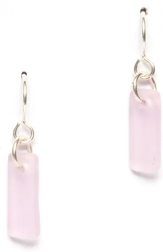 Miniatura 12 de Pendientes de cristal de mar Murmur - Pendientes de cristal de playa de alambre francés de ley para mujer de EcoSeaCo, utilizando
