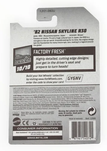Miniatura 2 de Hot Wheels Nissan Skyline R30 '82, Factory Fresh 10/10