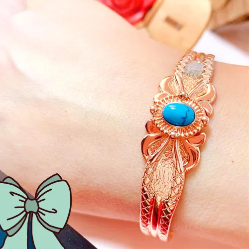 Miniatura 2 de SCVIYRUN Pulsera de cobre utilizada para tamaño ajustable una pulsera de cobre puro para mujeres