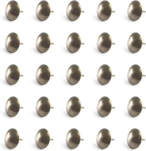 Miniatura 23 de MroMax 120 tachuelas de clavos para tapicería de 0.47 pulgadas de diámetro, hierro de estilo vintage, de metal, redondos, de 0.67 pulgadas de altura