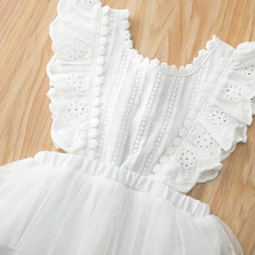 Miniatura 31 de IDOPIP Conjunto de ropa de 1er cumpleaños para niñas con estampado floral, estilo bohemio, con encaje, tutú y diadema de princesa