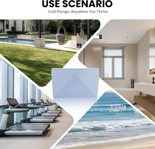 Miniatura 6 de ICECON Bañera de inmersión fría profesional, baño de hielo rotomoldeado resistente para atletas, incluye 4 moldes de bloque de hielo, diseño