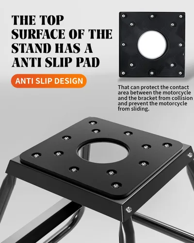 Miniatura 5 de JFG RACING Soporte para moto de motocross, universal desmontable recubierto en polvo antideslizante de acero para fuera de carretera MX de alta Negro