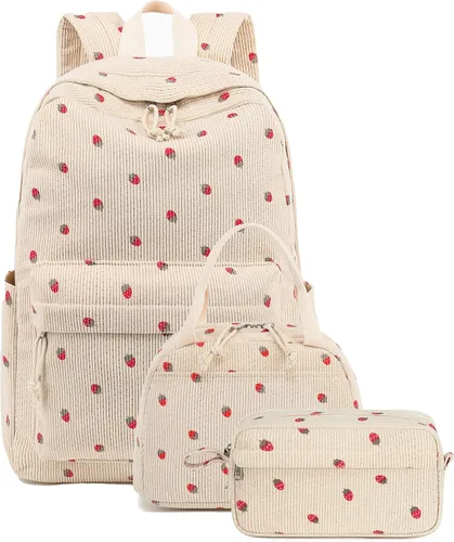 Miniatura 19 de Bluboon Juego de mochila para adolescentes, mochila escolar para niñas, lonchera y lápices, bolsas para estudiantes, 3 en 1, rosa-3 juegos, Escuela