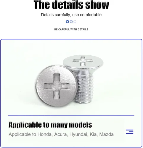 Miniatura 3 de 4 tornillos rotores de disco de frenado, juego de tornillos de freno de acero inoxidable delantero y trasero, adecuado para modelos Honda, Hyundai