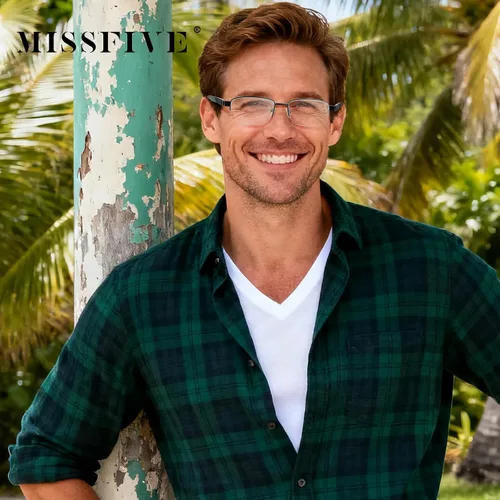 Miniatura 7 de Missfive - Lentes de lectura multifocales progresivas para hombres, 0 potencia en el centro superior, bloqueo de luz azul para lejos/medio/cerca