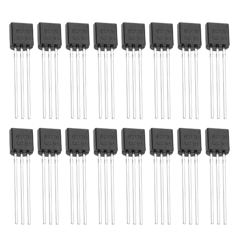 The Lord of the Tools 50 piezas BS170 Mosfet transistor Rectificador de canal N Rectificador MOSFET Tubo N-canal de efecto de campo Tubos Accesorios
