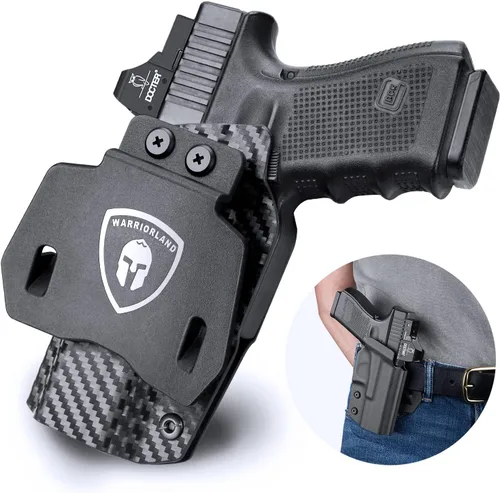 Miniatura 14 de WARRIORLAND Funda OWB Kydex con corte óptico, ajuste seleccionado para Glock 17/19/19X/43/43X MOS, sin riel 1911, Hellcat/Hellcat Pro, Taurus Glock