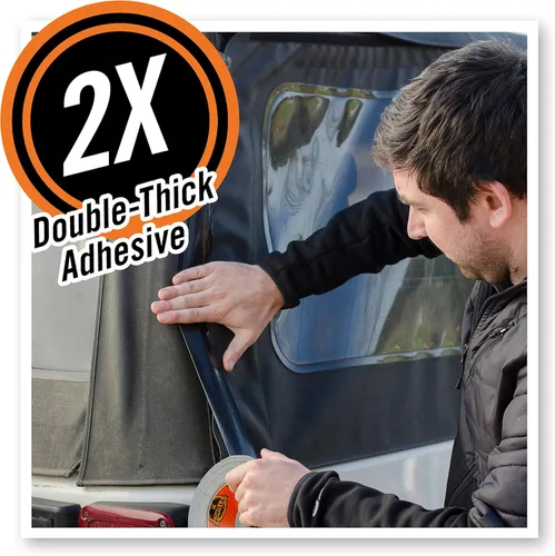Miniatura 4 de Gorilla Cinta adhesiva negra, 1.88" x 12 yardas, negra, (paquete de 3)