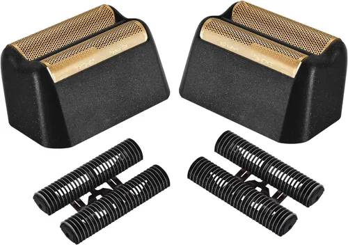 Miniatura 2 de 2 piezas de repuesto profesional de 5 estrellas serie Finale Shaver Shaper Super Close Gold Foil y barra de corte, compatible con Wahl Shaver Foil