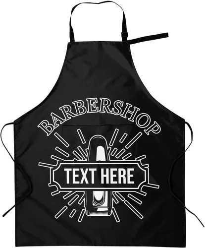 Delantal de peluquero personalizado para estilista para mujeres y hombres, delantal de corte de pelo con logotipo de texto personalizado, delantal