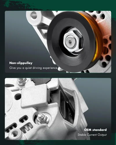 Miniatura 4 de SCITOO Nuevo alternador apto para Nissan para Pickup D21 2.4L 1995 1996 1997 2.4-12V 60 Amp CW 1-Groove Polea, reemplazo OE 23100-0S300