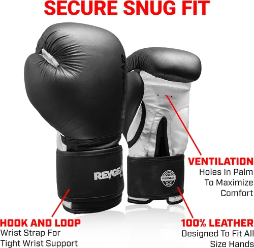 Miniatura 2 de Revgear Guantes de entrenamiento de cuero profesional