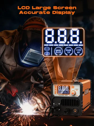 Miniatura 4 de Soldador MIG de 160A, soldador sin gas 3 en 1, soldador multiproceso Flux MIG/Lift TIG/Stick, máquina de soldar de 110V, control sinérgico IGBT