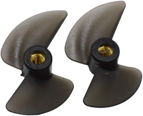 Miniatura 2 de Blomiky Paquete de 2 accesorios de hélice H102 y contratuercas de 0.094 in adecuadas para H120 TKKJ H100 H102 H106 H108 RC Boat / H102 Props