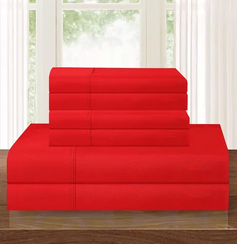Miniatura 74 de Elegant Comfort - Juego de ropa de cama resistente a arrugas y decoloración más acogedor, sábana bajera elástica en todo el contorno, bolsillo
