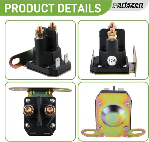 Miniatura 3 de GY22476 AUC15346 Solenoide de Arranque 12V para Tractor John Deere Z225 Z235 Z245 Z255 Z335E Z335M Z345M Z345R D100 D105 D110 D120 D125 D130 D140