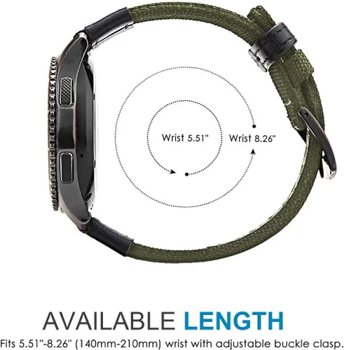 Miniatura 5 de Maxjoy Correas compatibles con Galaxy Watch de 1.81 pulgadas, Galaxy Watch 3 de 1.77 pulgadas, Gear S3 Frontier, correa de repuesto de nailon