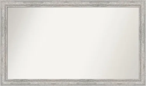 Miniatura 250 de Amanti Art Espejo de baño plateado para sobre fregadero, 23 x 23 pulgadas, espejo cuadrado plateado en ángulo, marco de madera moderno medio, se