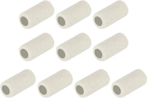 Miniatura 17 de uxcell 10 unids 0.079 in diámetro tubo de cerámica aislado cable electrónico paquete de aislamiento térmico protección de un solo orificio, 0.157 in