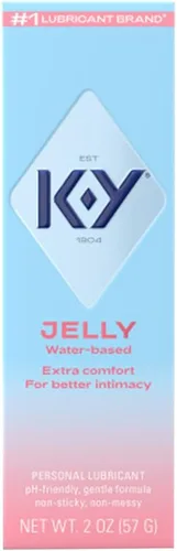 K-Y Lubricante Jelly Lubricante personal a base de agua para mujeres, azul, sin fragancia, 2 onzas
