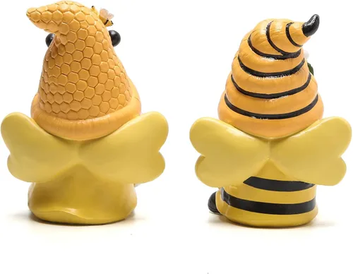 Miniatura 6 de Hodao Decoraciones de gnomos de jardín de primavera, gnomos de abeja de miel, decoración del Día Mundial de las Abejas, Regalos - Figura de enano