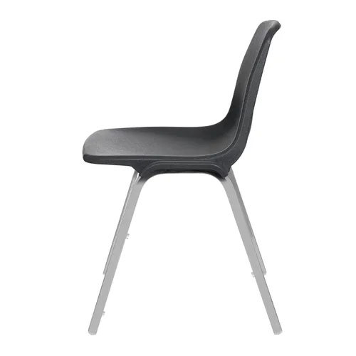 Miniatura 8 de OEF Furnishings OEF8110/4 Silla apilable de polipropileno de grado comercial (negro, paquete de 4)
