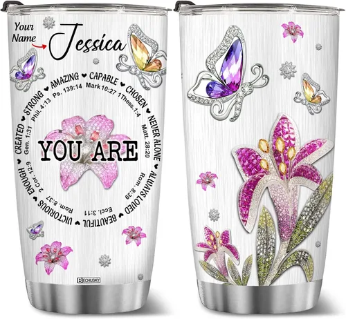 Miniatura 17 de BECHUSKY Vaso personalizado de viaje de diente de león con tapa, 20 onzas, Acepta lo que es dejar ir de lo que era de madera Taraxacum flor floral