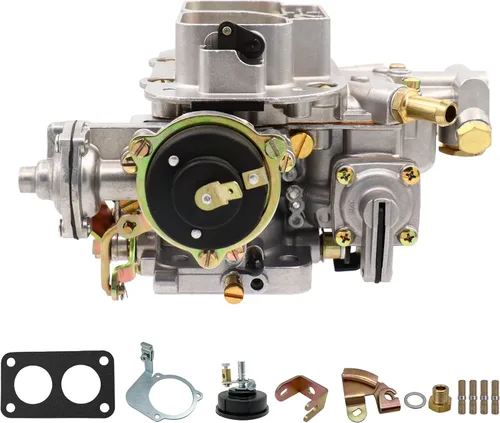 Miniatura 8 de Carburador de 2 barriles 38/38 para Weber 38 x 38 4 CYL estrangulador eléctrico compatible con BMW VW Ford Jeep Toyota Pickup, para Fiat Renault