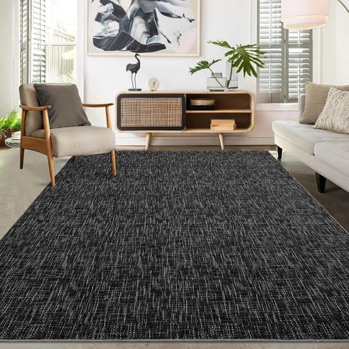 Miniatura 27 de RUGSREAL - Tapete pequeño de 2x3 con base de goma, resistente a las manchas, moderno, color liso, contemporáneo lavable, para la entrada, sala