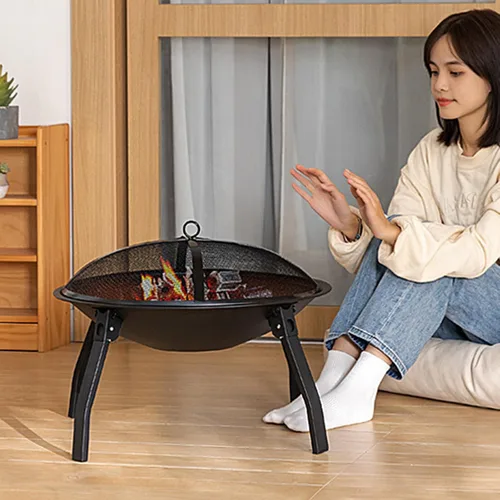 Miniatura 4 de Estufa de campamento plegable portátil compacta pozo al aire libre eficiente durabilidad de quema de madera para mochileros picnic estufa