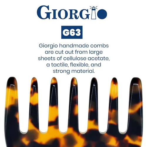 Miniatura 5 de Giorgio G63 - Peine desenredante de dientes anchos, peine de bolsillo y viaje para cabello grueso, desenredante de cabello para el cuidado diario