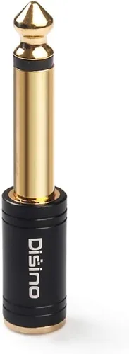 Miniatura 2 de Adaptador estéreo mono de 1/4 pulgadas a 1/8 pulgadas, nuevo conector TS macho de 0.250 in chapado en oro a adaptador estéreo TRS hembra de 0.138 in