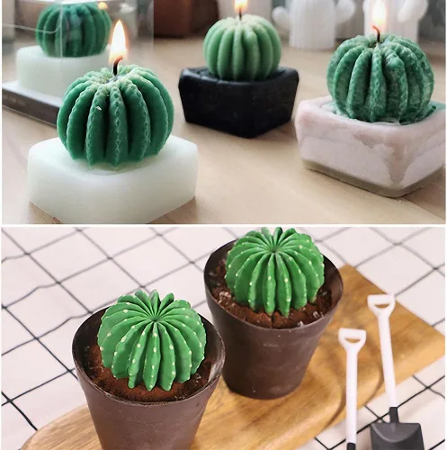 Miniatura 7 de MoldFun Juego de 3 moldes de silicona para cactus, moldes de cactus para decoración de fondant de pasteles, mini jabón, chocolate, caramelo, vela